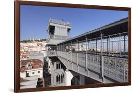 Elevador de Santa Justa, Santa Justa Elevator, Baixa, Lisbon, Portugal, Europe-Markus Lange-Framed Photographic Print