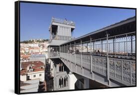 Elevador de Santa Justa, Santa Justa Elevator, Baixa, Lisbon, Portugal, Europe-Markus Lange-Framed Stretched Canvas