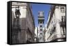 Elevador de Santa Justa, Santa Justa Elevator, Baixa, Lisbon, Portugal, Europe-Markus Lange-Framed Stretched Canvas