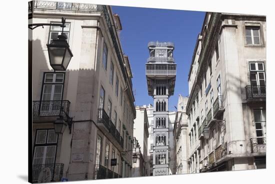 Elevador de Santa Justa, Santa Justa Elevator, Baixa, Lisbon, Portugal, Europe-Markus Lange-Stretched Canvas