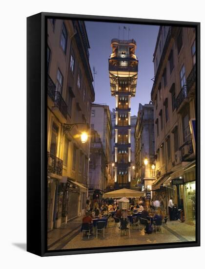 Elevador Do Carmo, Baixa, Lisbon, Portugal-Demetrio Carrasco-Framed Stretched Canvas