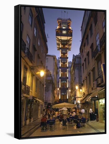 Elevador Do Carmo, Baixa, Lisbon, Portugal-Demetrio Carrasco-Framed Stretched Canvas