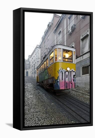 Elevador Do Lavra, Lisbon, Portugal-Axel Schmies-Framed Stretched Canvas