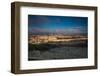 Elevated city view with Temple Mount and Dome of the Rock from the Mount of Olives at dawn, Jeru...-null-Framed Photographic Print