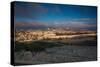 Elevated city view with Temple Mount and Dome of the Rock from the Mount of Olives at dawn, Jeru...-null-Stretched Canvas