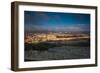 Elevated city view with Temple Mount and Dome of the Rock from the Mount of Olives at dawn, Jeru...-null-Framed Photographic Print