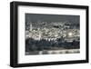 Elevated city view with Temple Mount and Dome of the Rock from the Mount of Olives at dawn, Jeru...-null-Framed Photographic Print