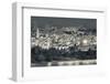 Elevated city view with Temple Mount and Dome of the Rock from the Mount of Olives at dawn, Jeru...-null-Framed Photographic Print