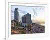 Elevated Dusk View of the City Beachfront, Tel Aviv, Israel, Middle East-Gavin Hellier-Framed Photographic Print