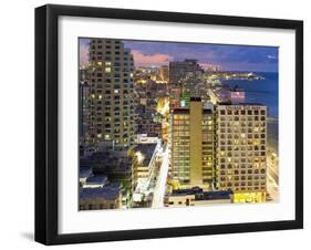 Elevated Dusk View of the City Beachfront, Tel Aviv, Israel, Middle East-Gavin Hellier-Framed Photographic Print