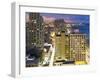 Elevated Dusk View of the City Beachfront, Tel Aviv, Israel, Middle East-Gavin Hellier-Framed Photographic Print