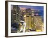 Elevated Dusk View of the City Beachfront, Tel Aviv, Israel, Middle East-Gavin Hellier-Framed Photographic Print