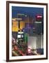 Elevated Dusk View of the Hotels and Casinos Along the Strip, Las Vegas, Nevada, USA, North America-Gavin Hellier-Framed Photographic Print