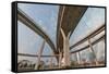 Elevated Expressway. the Curve of Suspension Bridge, Thailand.-Prasit Rodphan-Framed Stretched Canvas