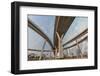 Elevated Expressway. the Curve of Suspension Bridge, Thailand.-Prasit Rodphan-Framed Photographic Print