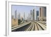 Elevated Metro Track on Sheikh Zayed Road, Dubai, United Arab Emirates, Middle East-Amanda Hall-Framed Photographic Print