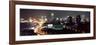 Elevated Night View of the Bund (Zhongshan Dong Yilu), River and New City Skyline, Shanghai, China-Gavin Hellier-Framed Photographic Print