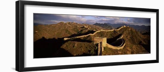 Elevated Panoramic View of the Jinshanling Section, Near Beijing, China-Gavin Hellier-Framed Photographic Print