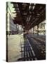 Elevated Rail and Streetcar in New York Times Square-Andreas Feininger-Stretched Canvas