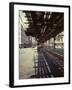 Elevated Rail and Streetcar in New York Times Square-Andreas Feininger-Framed Photographic Print