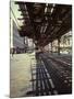 Elevated Rail and Streetcar in New York Times Square-Andreas Feininger-Mounted Photographic Print