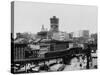 Elevated Railroad in New York City-null-Stretched Canvas