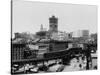 Elevated Railroad in New York City-null-Stretched Canvas