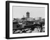 Elevated Railroad in New York City-null-Framed Premium Photographic Print