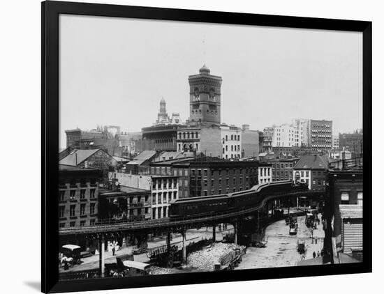 Elevated Railroad in New York City-null-Framed Photographic Print