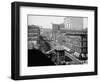 Elevated railroad, Wabash Avenue, Chicago, Illinois, c.1900-10-Hans Behm-Framed Photographic Print