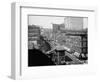 Elevated railroad, Wabash Avenue, Chicago, Illinois, c.1900-10-Hans Behm-Framed Photographic Print