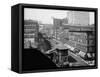 Elevated railroad, Wabash Avenue, Chicago, Illinois, c.1900-10-Hans Behm-Framed Stretched Canvas