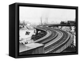 Elevated Railroad-null-Framed Stretched Canvas