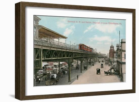 Elevated Railway, Philadelphia, Pennsylvania-null-Framed Art Print