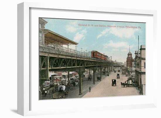 Elevated Railway, Philadelphia, Pennsylvania-null-Framed Art Print