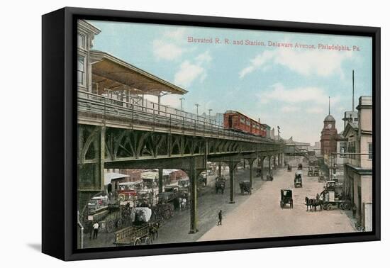 Elevated Railway, Philadelphia, Pennsylvania-null-Framed Stretched Canvas