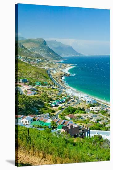 Elevated scenic views on the way to Cape Point, Cape of Good Hope, outside of Cape Town, South A...-null-Stretched Canvas