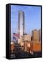 Elevated Skyline from Bricktown, Oklahoma City, Oklahoma, USA-Walter Bibikow-Framed Stretched Canvas