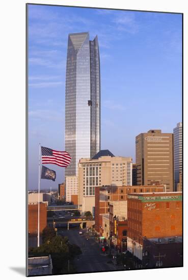 Elevated Skyline from Bricktown, Oklahoma City, Oklahoma, USA-Walter Bibikow-Mounted Photographic Print