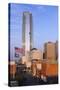 Elevated Skyline from Bricktown, Oklahoma City, Oklahoma, USA-Walter Bibikow-Stretched Canvas