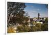 Elevated Skyline with Old Courthouse, Sioux Falls, South Dakota, USA-Walter Bibikow-Framed Photographic Print