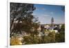 Elevated Skyline with Old Courthouse, Sioux Falls, South Dakota, USA-Walter Bibikow-Framed Premium Photographic Print
