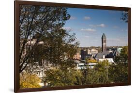 Elevated Skyline with Old Courthouse, Sioux Falls, South Dakota, USA-Walter Bibikow-Framed Premium Photographic Print