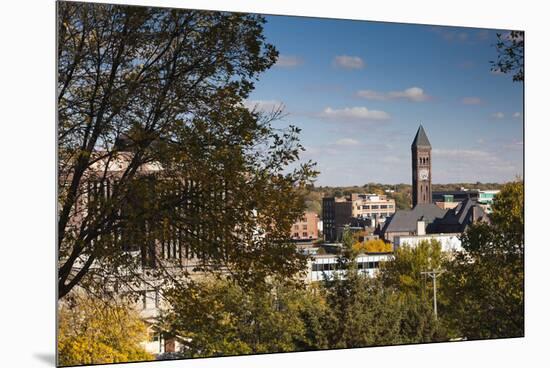 Elevated Skyline with Old Courthouse, Sioux Falls, South Dakota, USA-Walter Bibikow-Mounted Premium Photographic Print