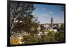 Elevated Skyline with Old Courthouse, Sioux Falls, South Dakota, USA-Walter Bibikow-Framed Premium Photographic Print