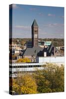 Elevated Skyline with Old Courthouse, Sioux Falls, South Dakota, USA-Walter Bibikow-Stretched Canvas