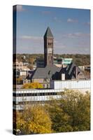 Elevated Skyline with Old Courthouse, Sioux Falls, South Dakota, USA-Walter Bibikow-Stretched Canvas