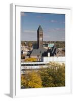 Elevated Skyline with Old Courthouse, Sioux Falls, South Dakota, USA-Walter Bibikow-Framed Photographic Print