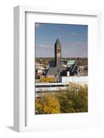 Elevated Skyline with Old Courthouse, Sioux Falls, South Dakota, USA-Walter Bibikow-Framed Photographic Print