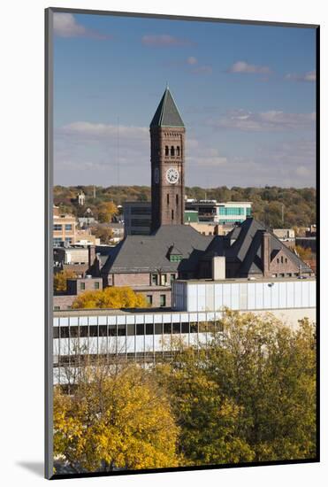 Elevated Skyline with Old Courthouse, Sioux Falls, South Dakota, USA-Walter Bibikow-Mounted Photographic Print